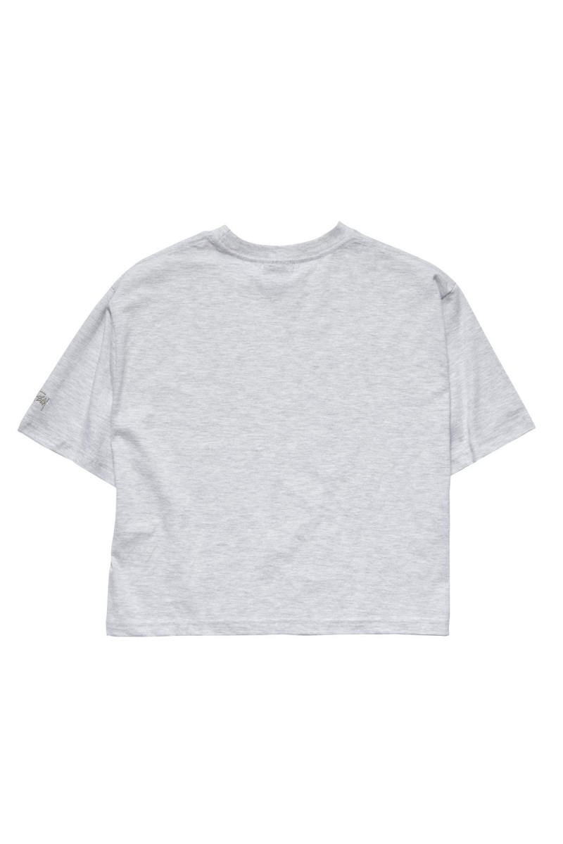 White Stussy Text Waisted OS Tee Women's Sportswear | USA000798