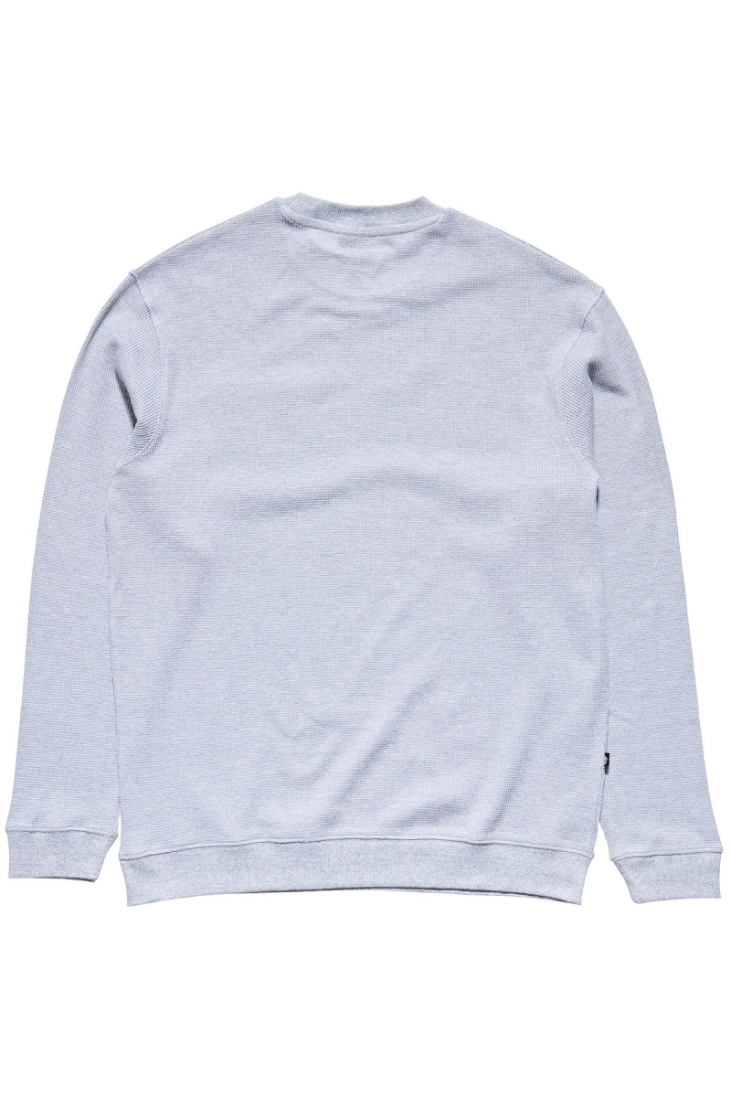 White Stussy Workwear Waffle Crew Men's Sweaters | USA000862