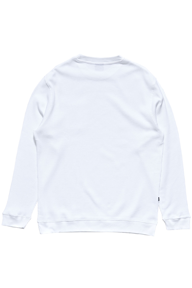 White Stussy Workwear Waffle Crew Men's Sweaters | USA000867