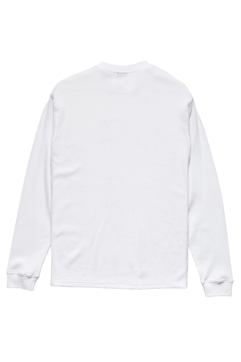 White Stussy Workwear Waffle Men's Sweatshirts | USA000961