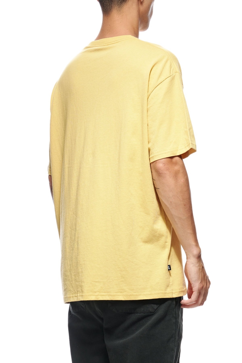 Yellow Stussy Crown Pocket SS Men's T Shirts | USA000146