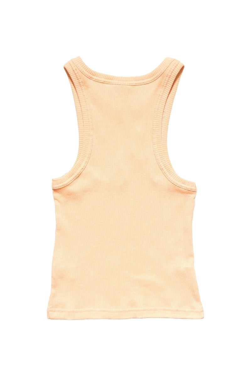 Yellow Stussy Graffiti Rib Cutaway Women's Tanks | USA000964