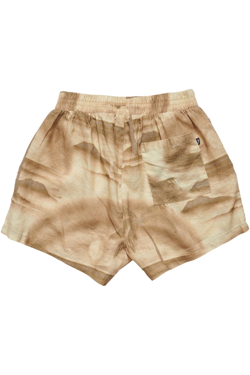 Yellow Stussy Island Linen Shorts Women's Sportswear | USA000771