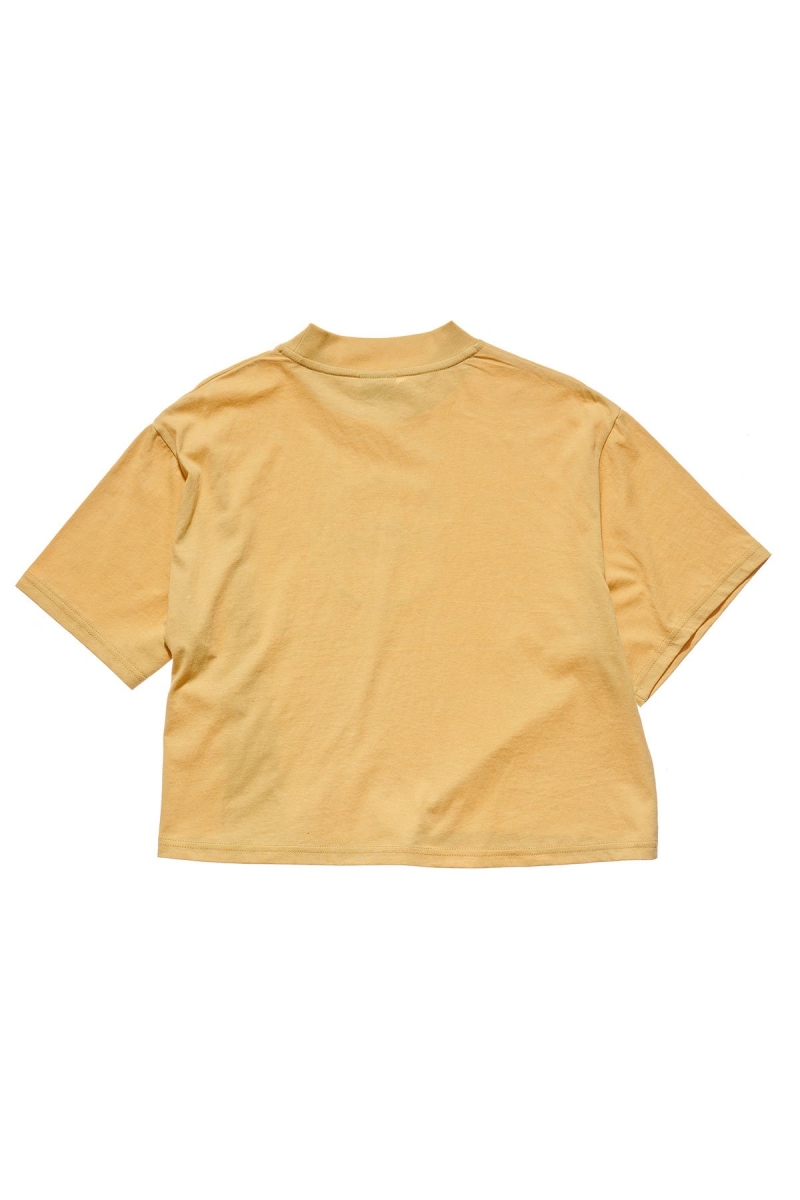 Yellow Stussy Laguna Boxy Women's T Shirts | USA000235