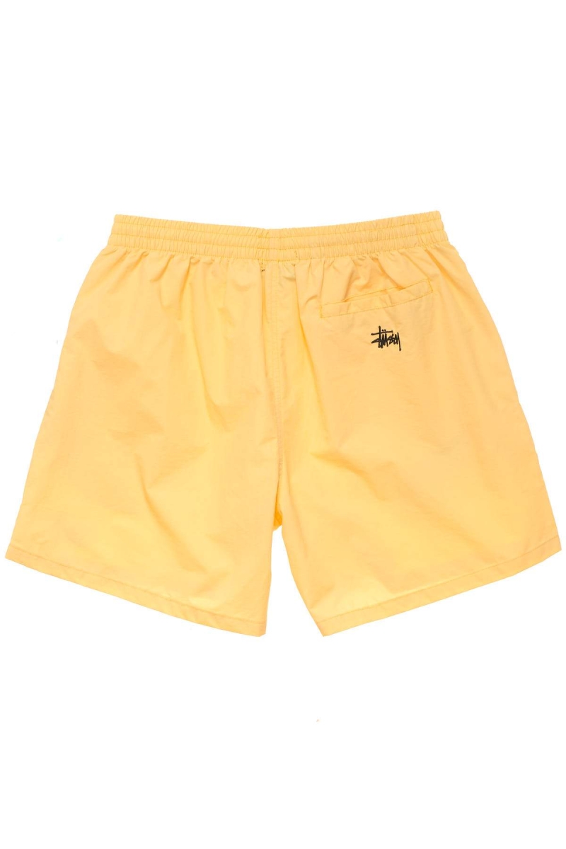 Yellow Stussy Nylon Big Beach Men's Shorts | USA000650