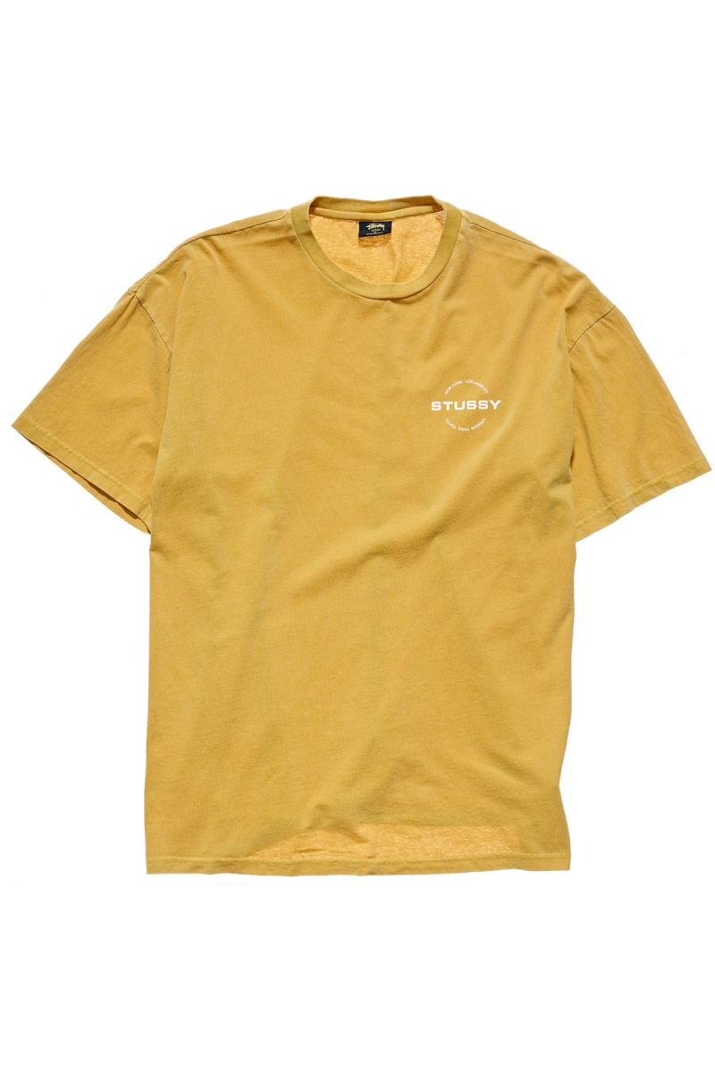 Yellow Stussy Pacific Relaxed Women\'s T Shirts | USA000253