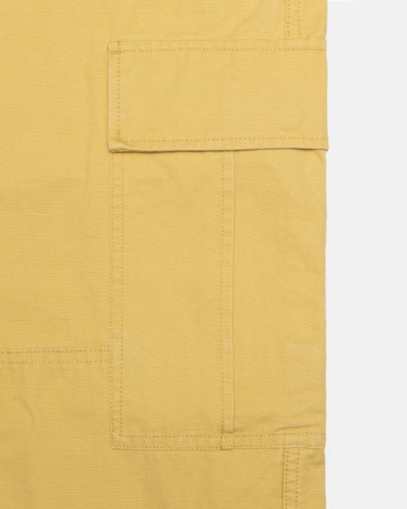 Yellow Stussy Ripstop Surplus Men's Cargo Pants | USA000592