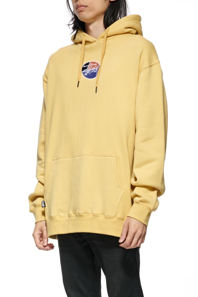 Yellow Stussy Trivial Pursuit Men's Hoodies | USA000087