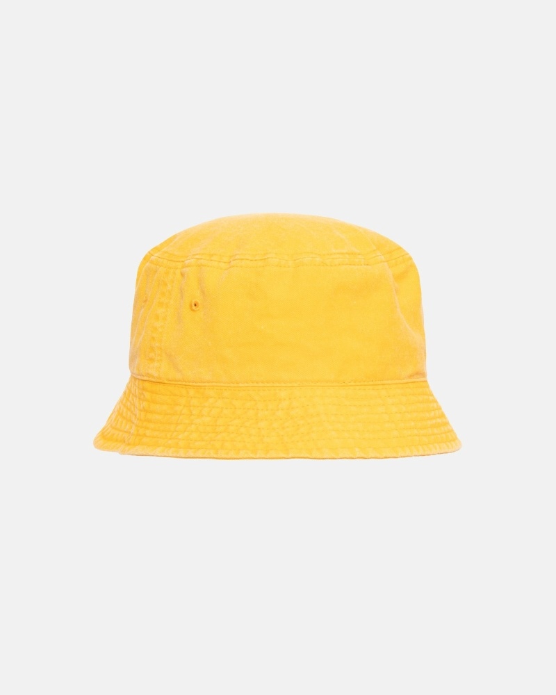 Yellow Stussy Washed Stock Men's Bucket Hats | USA000508