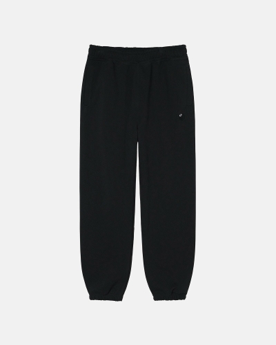 Black Stussy 8 Ball Embroidered Pant Men's Sweatpants | USA000871