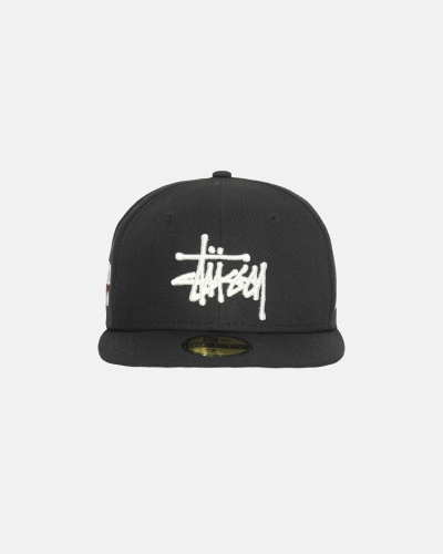 Black Stussy Authentic New Era Men's Caps | USA000377