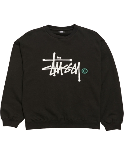 Black Stussy Graffiti Crew Men's Sweaters | USA000835