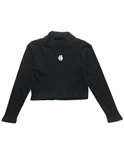 Black Stussy Leigh Turtleneck Women's Sweatshirts | USA000934