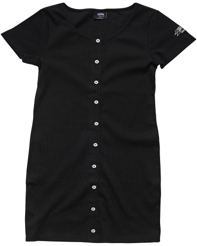 Black Stussy Mission Rib Tee Women's Dress | USA000515