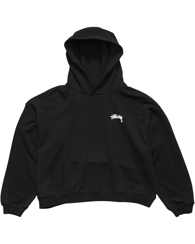 Black Stussy Player Fleece Hood Women's Sportswear | USA000781