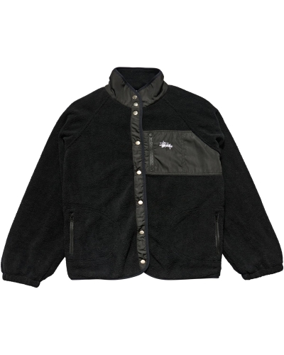 Black Stussy Ventura Sherpa Women's Jackets | USA000363