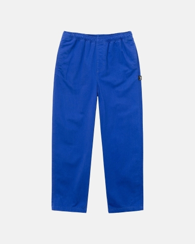 Blue Stussy Brushed Men's Beach Pants | USA000547