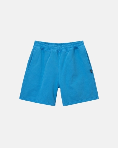 Blue Stussy Pigment Dyed Men's Shorts | USA000668