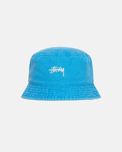 Blue Stussy Washed Stock Men's Bucket Hats | USA000510