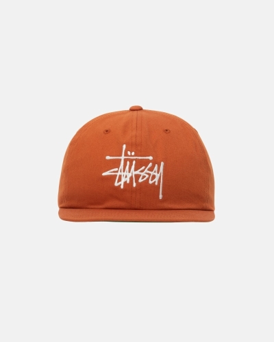 Brown Stussy Basic Strapback Men's Caps | USA000398