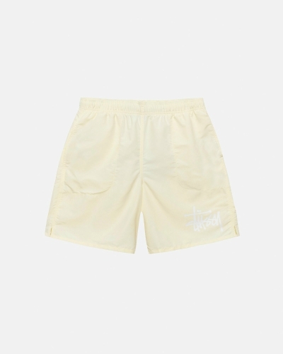 Cream Stussy Big Basic Men's Shorts | USA000619