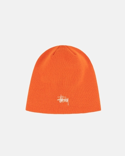 Gold Stussy Basic Skullcap Men's Beanie | USA000385