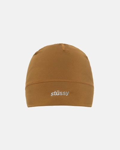 Gold Stussy Helvetica Sport Skullcap Men's Hats | USA000469