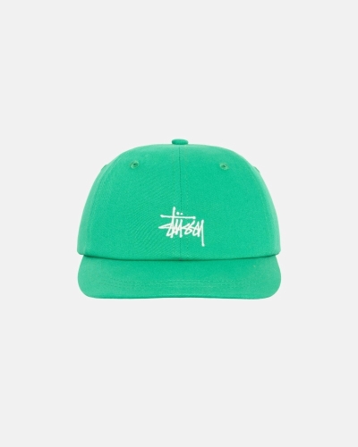 Green Stussy Basic Stock Low Pro Men's Caps | USA000391