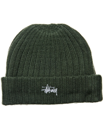 Green Stussy Graffiti Rib Knit Beanie Women's Hats | USA000455