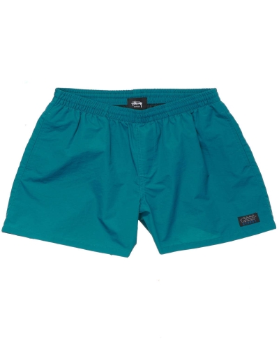 Green Stussy Nylon Big Beach Men's Shorts | USA000651