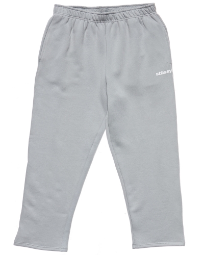 Grey Stussy Italic Crop Sweat Women's Pants | USA000563