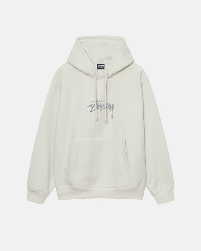 Grey Stussy Stock Logo Applique Men's Hoodies | USA000078