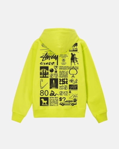 Light Green Stussy Sara Zip Men's Hoodies | USA000059