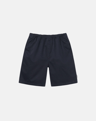 Navy Stussy Brushed Men's Shorts | USA000632