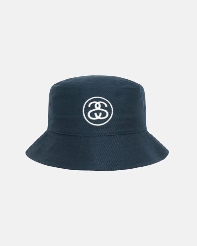 Navy Stussy Ss Link Deep Men's Bucket Hats | USA000476