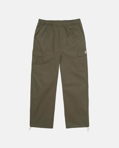 Olive Stussy Ripstop Cargo Men's Beach Pants | USA000585