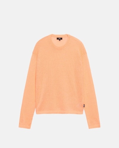 Orange Stussy Light Sensitive Men's Knit Sweater | USA000532