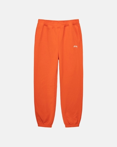 Orange Stussy Overdyed Stock Logo Pant Men's Sweatpants | USA000886