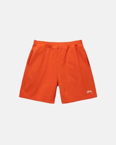 Orange Stussy Overdyed Stock Logo Short Men's Shorts | USA000661