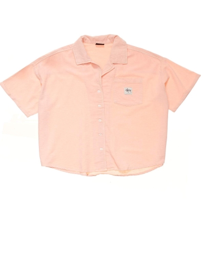 Orange Stussy Vermont OS Shirt Women's Sportswear | USA000802