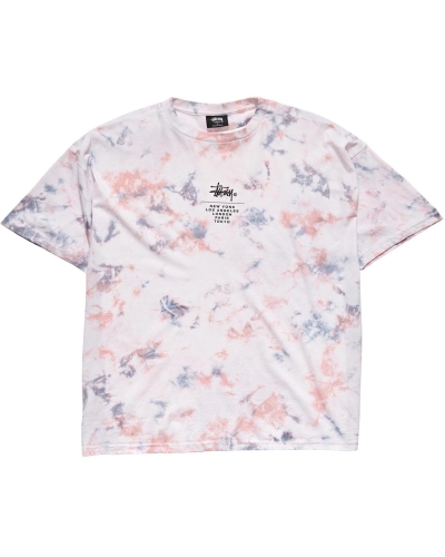 Pink Stussy Florida TD Relaxed Women's T Shirts | USA000169