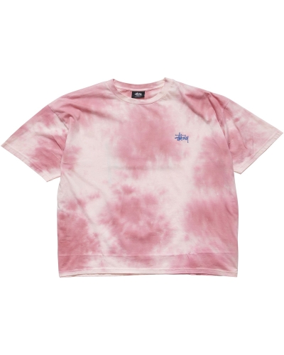 Pink Stussy Marble BF Tee Women's Sportswear | USA000776