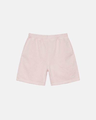 Pink Stussy Overdyed Stock Logo Men's Shorts | USA000658