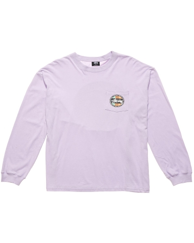 Pink Stussy Surf Dot Pocket Tee Men's Sweatshirts | USA000959