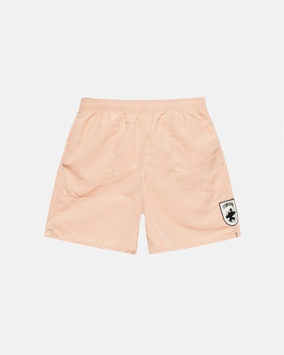 Pink Stussy Surfman Patch Men's Shorts | USA000701