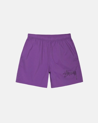 Purple Stussy Big Stock Nylon Short Men's Shorts | USA000623