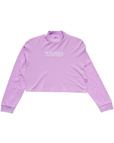 Red Stussy Design Corp. Mock Neck LS Women's Sweatshirts | USA000913