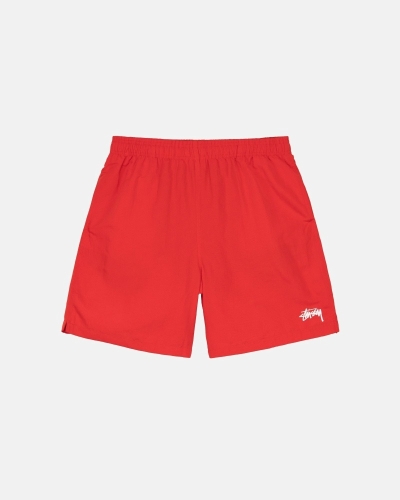 Red Stussy Stock Men's Shorts | USA000696