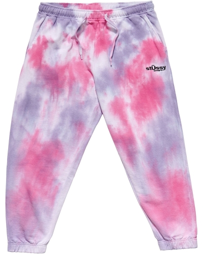 Red Stussy Warped Tie Dye Women's Track Pants | USA001009