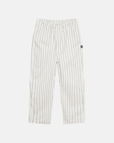 Stripes Stussy Brushed Men's Beach Pants | USA000541